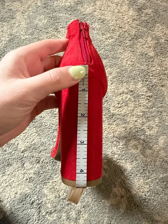 Charlotte Russe Red Ankle-Strap Block Heel Sandals - Picture 5 of 5